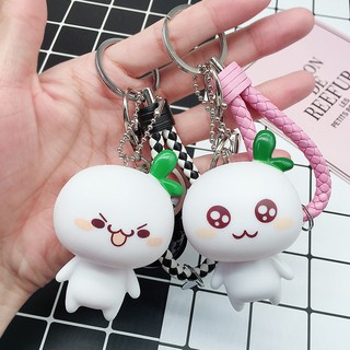 Móc khóa mầm cây - củ cải cute