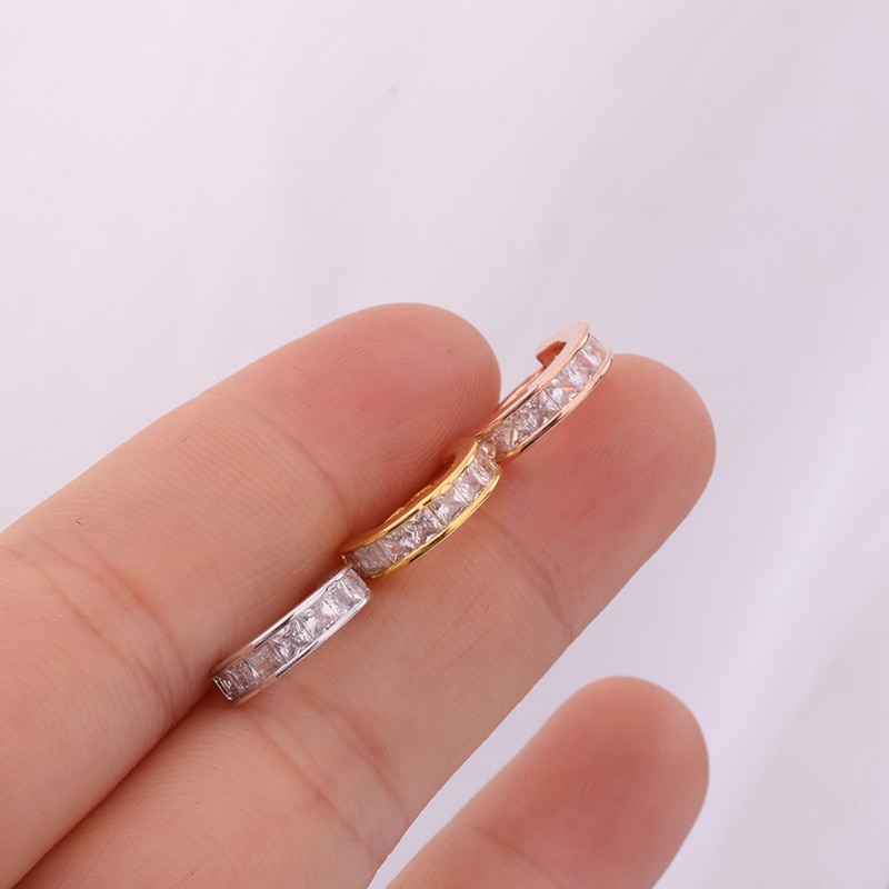 Khuyên đeo vành tai BEADIA 8mm nhiều kiểu dáng thời trang cá tính