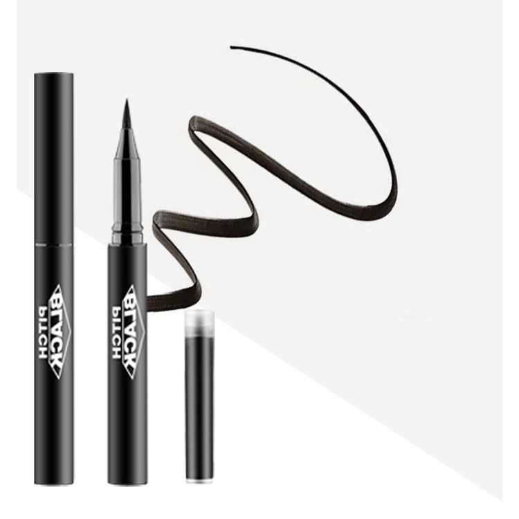 Dạ kẻ mắt Pitch Black đầu vẽ siêu mảnh / Eyeliner Me&amp;U cho nét kẻ tự nhiên, phù hợp với nhiều phong cách trang điểm