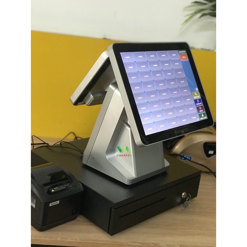 TRỌN BỘ MÁY POS 2 MÀN HÌNH CẤU HÌNH CORE I3