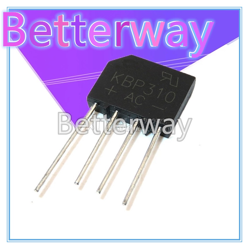 10 CÁI KBP310 1000V ZIP 3A chỉnh lưu cầu KBP206 KBP210 KBP307 Betterway