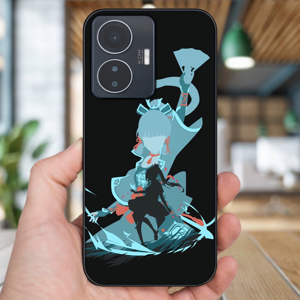 Ốp lưng Vivo Y55 2022 viền đen in hình Ayaka Genshin Impact