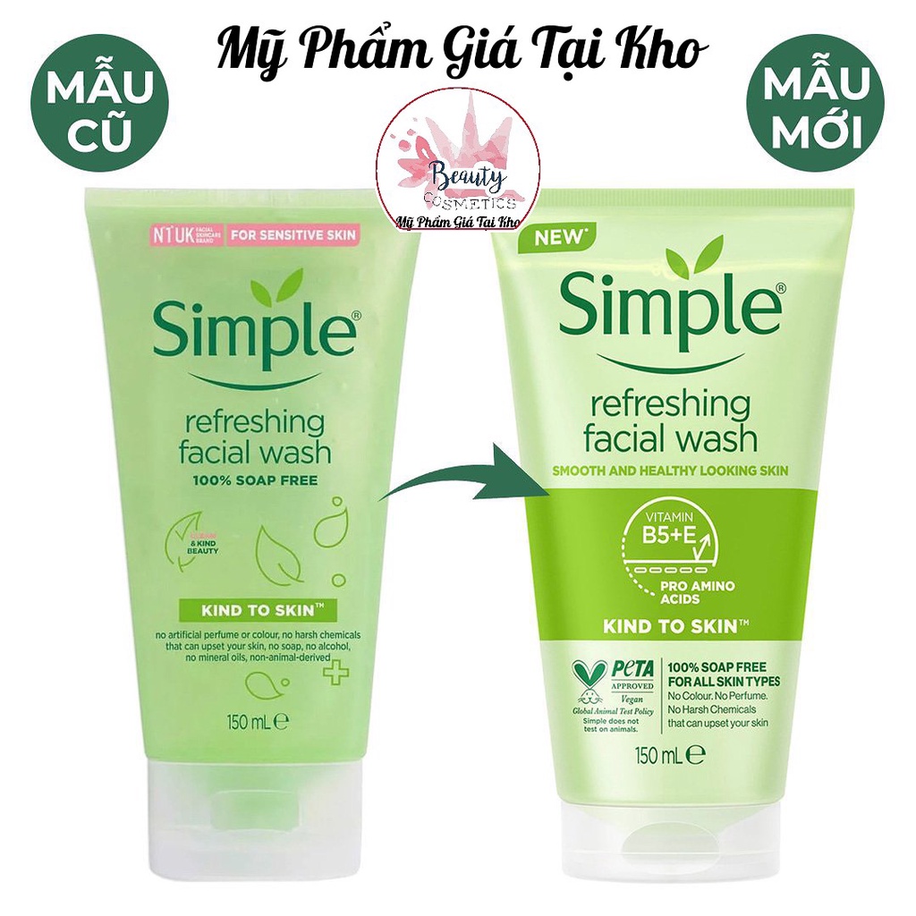Combo dưỡng da trọn gói dịu nhẹ Simple (Tẩy trang + Sữa rửa mặt + Toner + Sữa dưỡng)