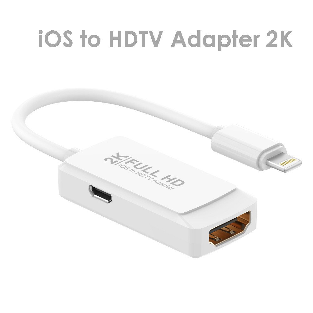 [Mã 2404EL10K giảm 10K đơn 20K] Cáp kết nối chuyển đổi từ iPhone, iPad sang TV - Lightning to HDMI 2K