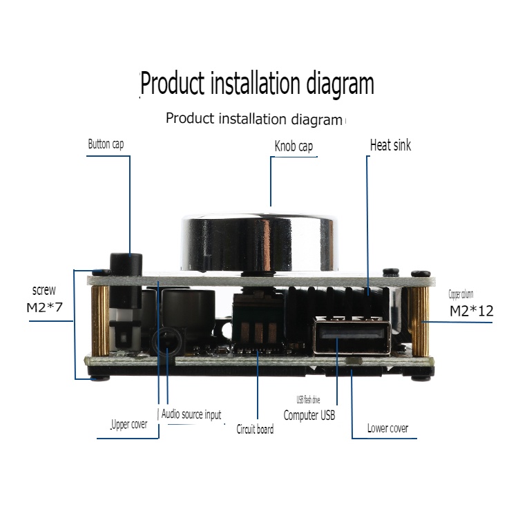 Mạch khuếch đại âm thanh HIFI 2.0 bluetooth 5.0 30W *2 80W*2 chất lượng cao Digital Audio Amplifier