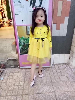 Combo 2 đầm trái tim dài tay cho bé.