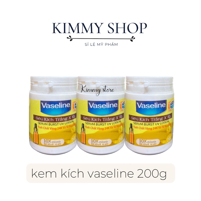 kem kích trắng vaseline 200g màu hồng và vàng