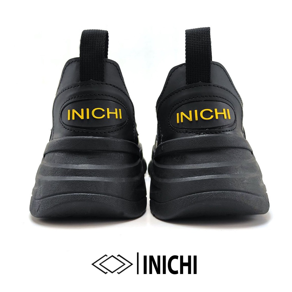 Giày đế độn sneaker nam nữ full đen IC941 INICHI bền đẹp