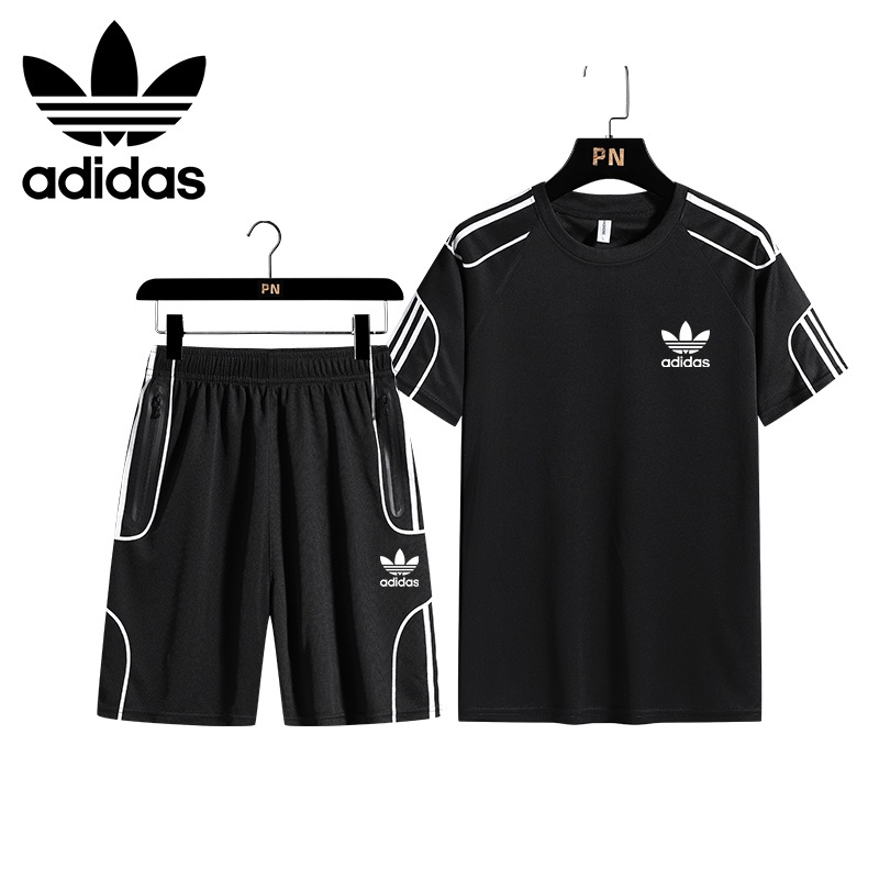 Adidas Bộ Đồ Thể Thao 2 Món Áo Thun Tay Ngắn Phối Quần Short Thời Trang Mùa Hè Cho Nam