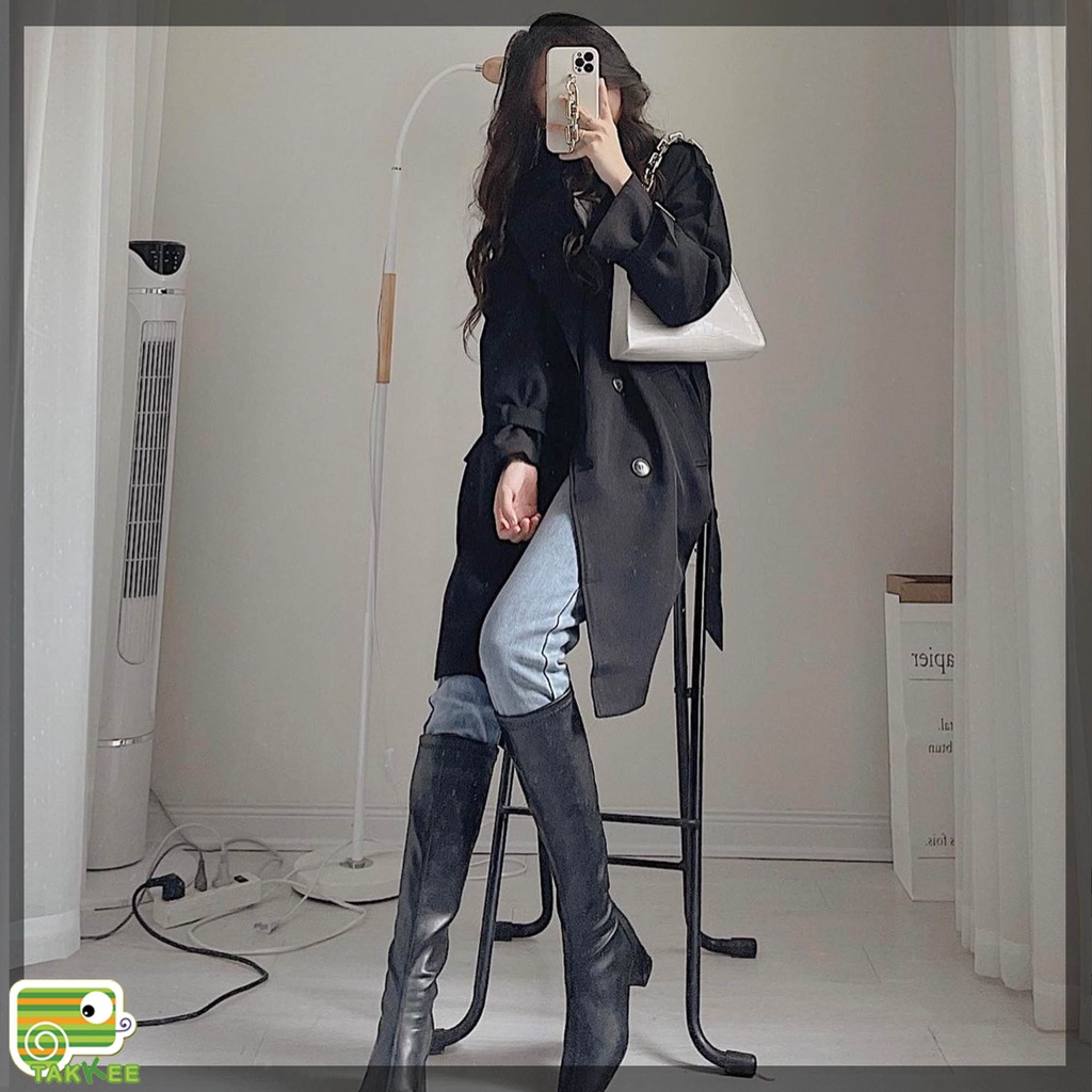 Khoác Mangto Nữ, Áo Khoác Nữ Dáng Dài Phong Cách Hàn Quốc Thanh Lịch | BigBuy360 - bigbuy360.vn