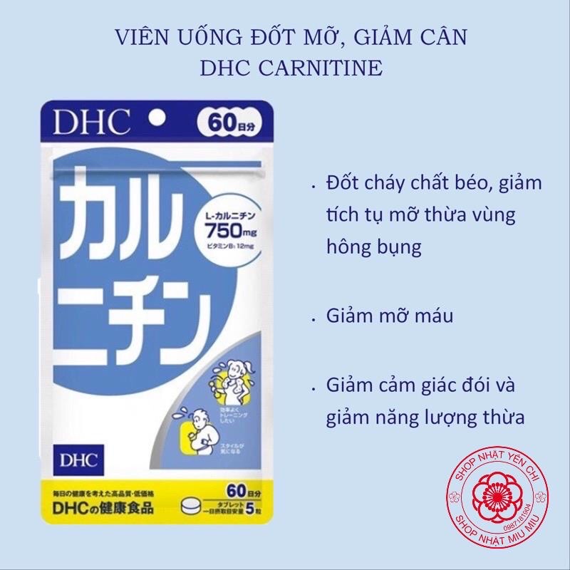 (Đồ uống) Viên giảm cân L-Carnitin 750mg Nhật bản nội địa 60 ngày giam can