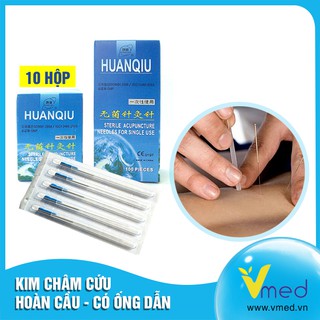 Combo 10 hộp Kim Châm Cứu Hoàn Cầu có ống dẫn. Hàng xuất EU