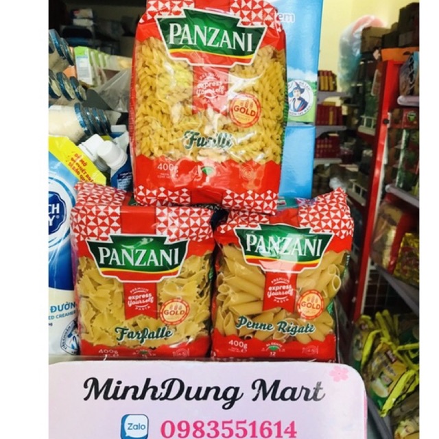 Nui xoắn/nơ/ống Panzani gói 400g