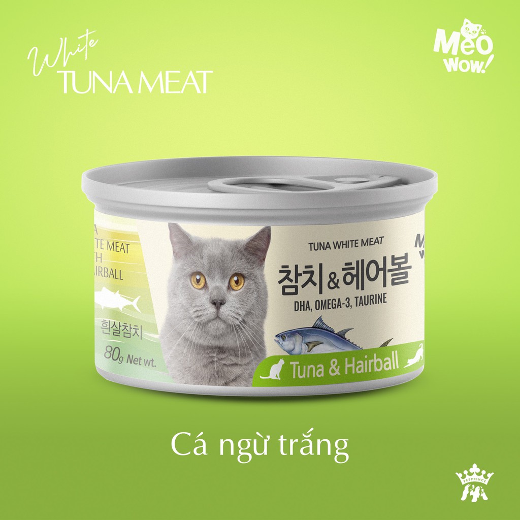 Súp Cá ngừ thịt trắng Tuna White Meat nguyên miếng đóng hộp cho mèo Meowow - HÀN QUỐC [HÀNG CHÍNH HÃNG]