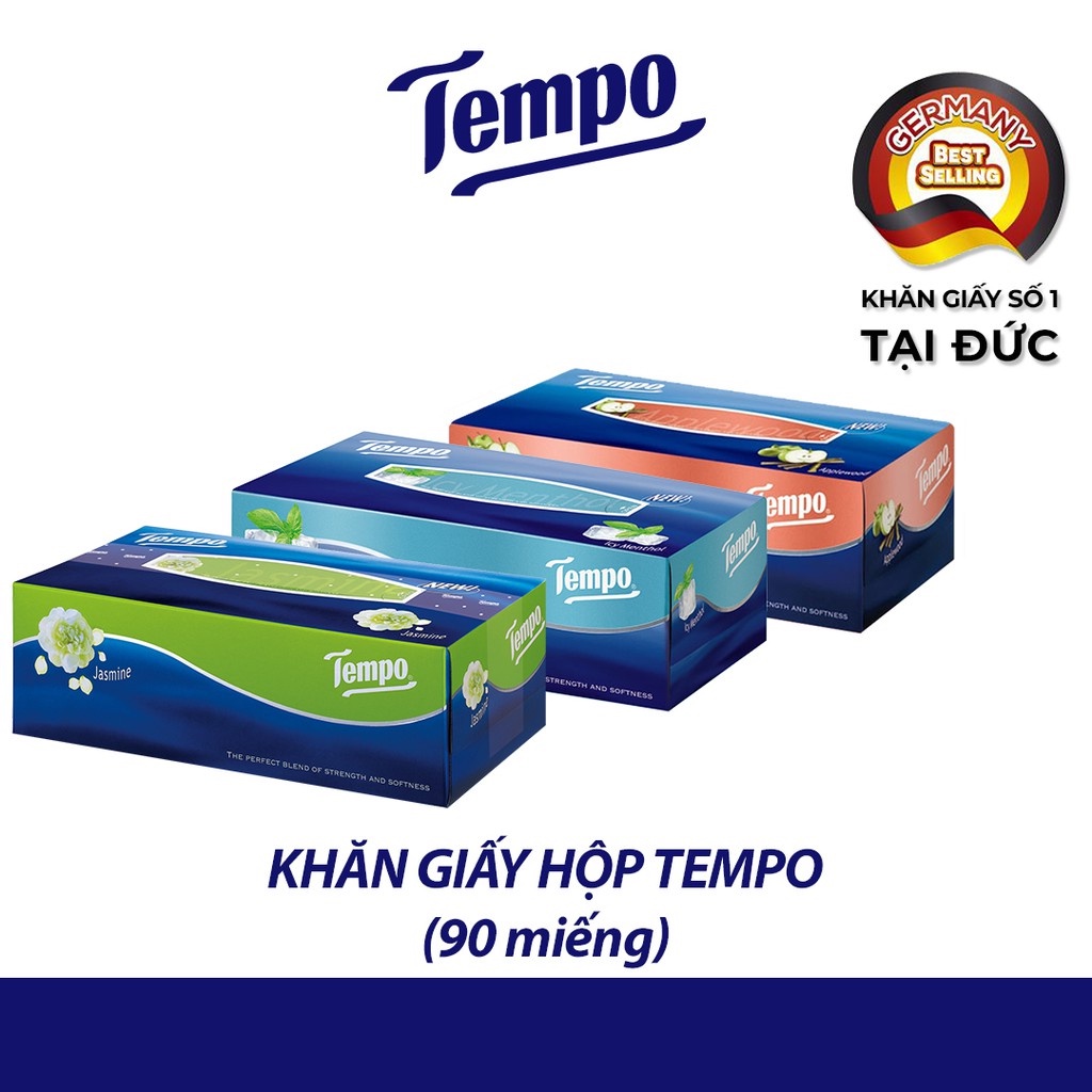 [Mã BMBAU50 giảm 10% đơn 99k] Combo 2 hộp Khăn Giấy Rút Tempo Cao Cấp (90 tờ/hộp)