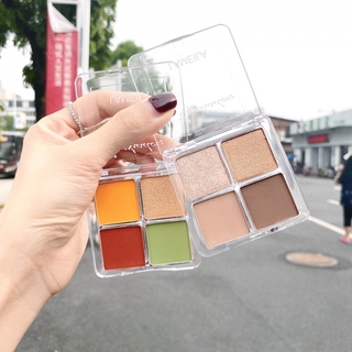 (Hàng Mới Về) Bảng Phấn Mắt Lameila 4 Màu Lấp Lánh Chống Thấm Nước
