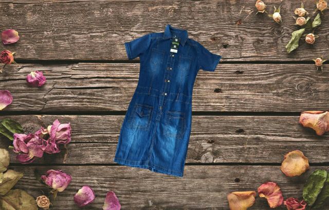 ĐẦM JEAN ÔM CỔ SƠ MI – MS: D736 | BigBuy360 - bigbuy360.vn