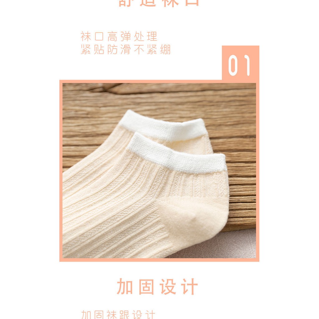 ❤️FREESHIP❤️ Tất - Vớ Nam Nữ Cotton Trơn Ulzzang Cổ Ngắn gân tăm chống trượt Phong Cách Vintage Hàn Quốc mã TA02