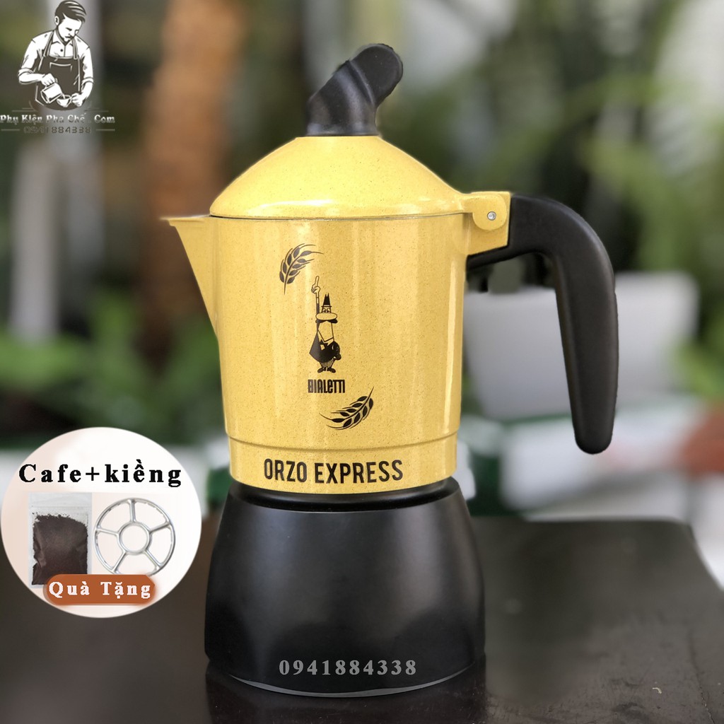 Ấm Moka Pot Bialetti Orzo Express Tặng Kèm Kiềng Đun