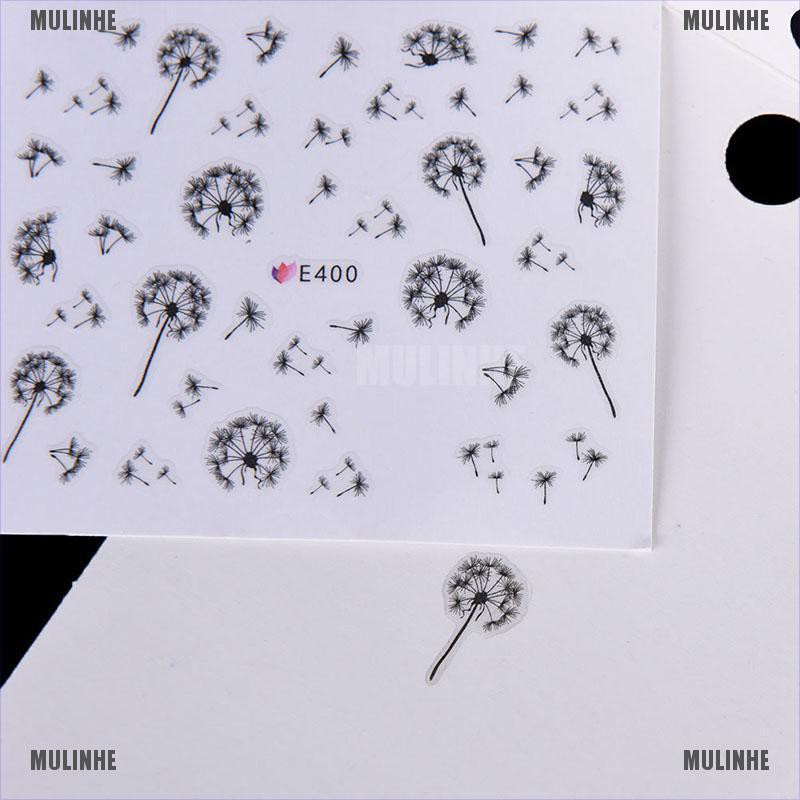 Decal Nước Họa Tiết Hoa Bồ Công Anh Trang Trí Móng Tay