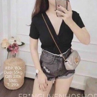 Áo Xoắn Ngực Đen và Vàng [ Bigsize 55-80kg]