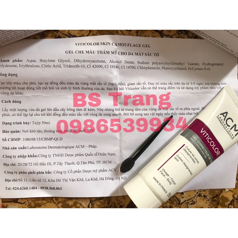 Kem che khuyết điểm ACM Viticolor Skin Camouflage Gel 10ml - 50ml cho da bb vitixcolor | BigBuy360 - bigbuy360.vn