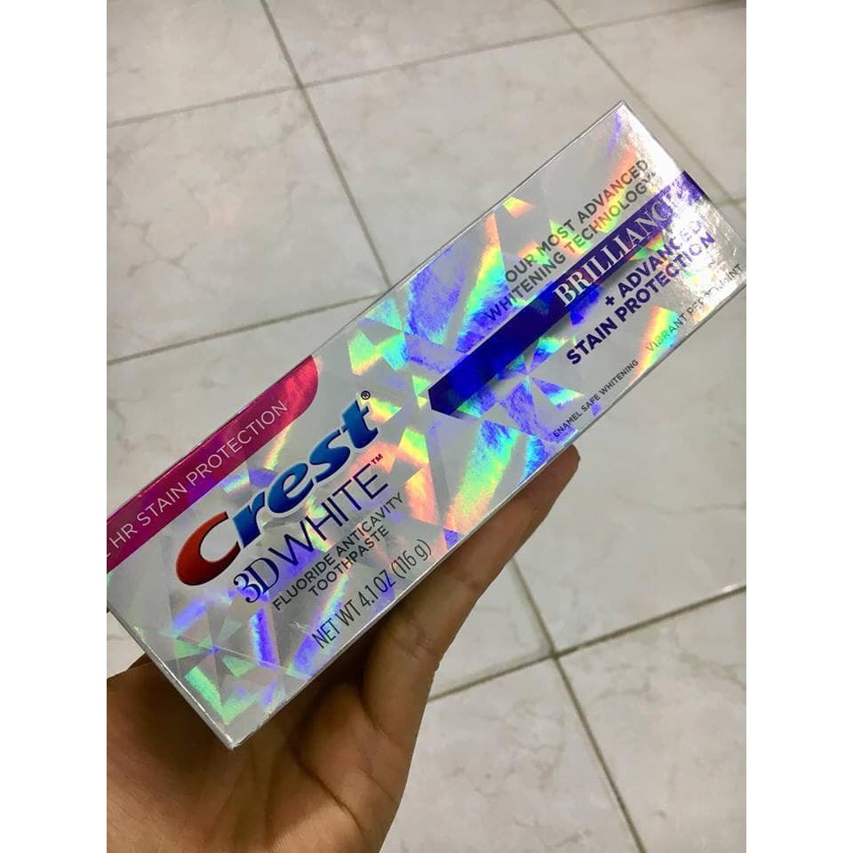 KEM ĐÁNH RĂNG CREST 3D WHITE BRILLIANCE 116G NHẬP KHẨU CHÍNH HÃNG - 4552