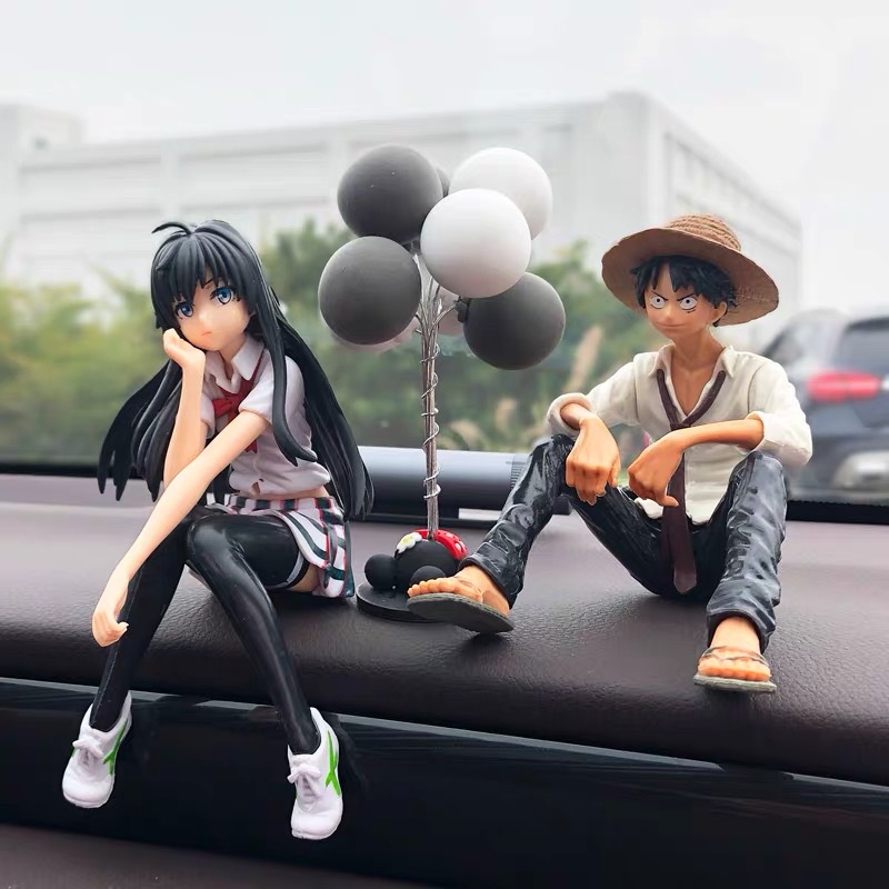 🥰Dễ thương quá! Mô Hình Nhân Vật Luffy Trong Phim Hoạt Hình One Piece Trang Trí Bảng Điều Khiển Xe Hơi