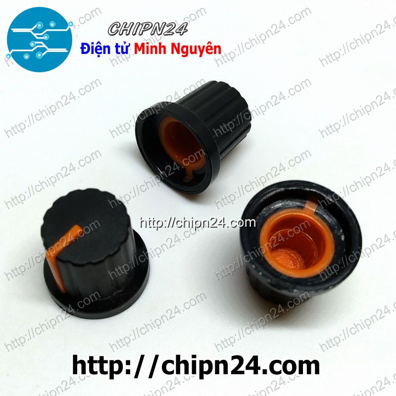 [5 CÁI] (F43) Nắp chụp Biến trở 15x15MM CAM (Dùng cho Biến trở WH148, Đường kính 15mm, cao 15mm, lỗ trong 6mm, Trục Hoa)
