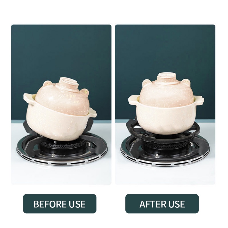 Giá Đỡ Nồi Ga Hình Tròn Màu Đen Bằng Sắt Chống Trượt / Bền Bỉ Đa Năng