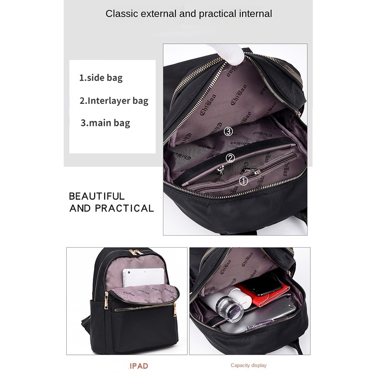 Ba Lô Vải Oxford Siêu Nhẹ Phong Cách Hàn Quốc Cho Nữ