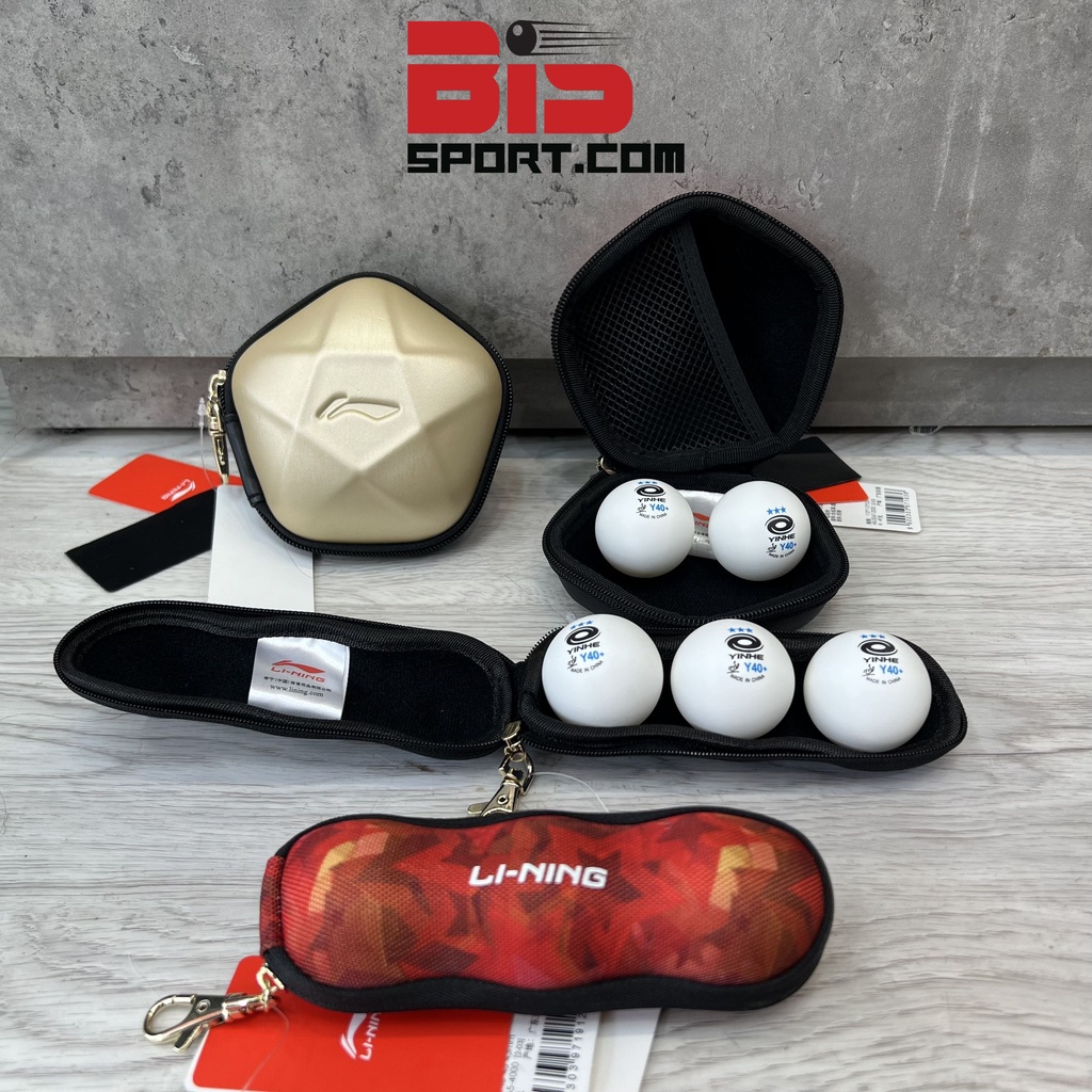 Bao Cứng Đựng 4 Quả Bóng Bàn Lining Chính Hãng - Màu Vàng -Chất Liệu Nhựa Cứng EVA - Đựng 4 Quả - Nhỏ Gọn, Bảo Vệ Tối Đa