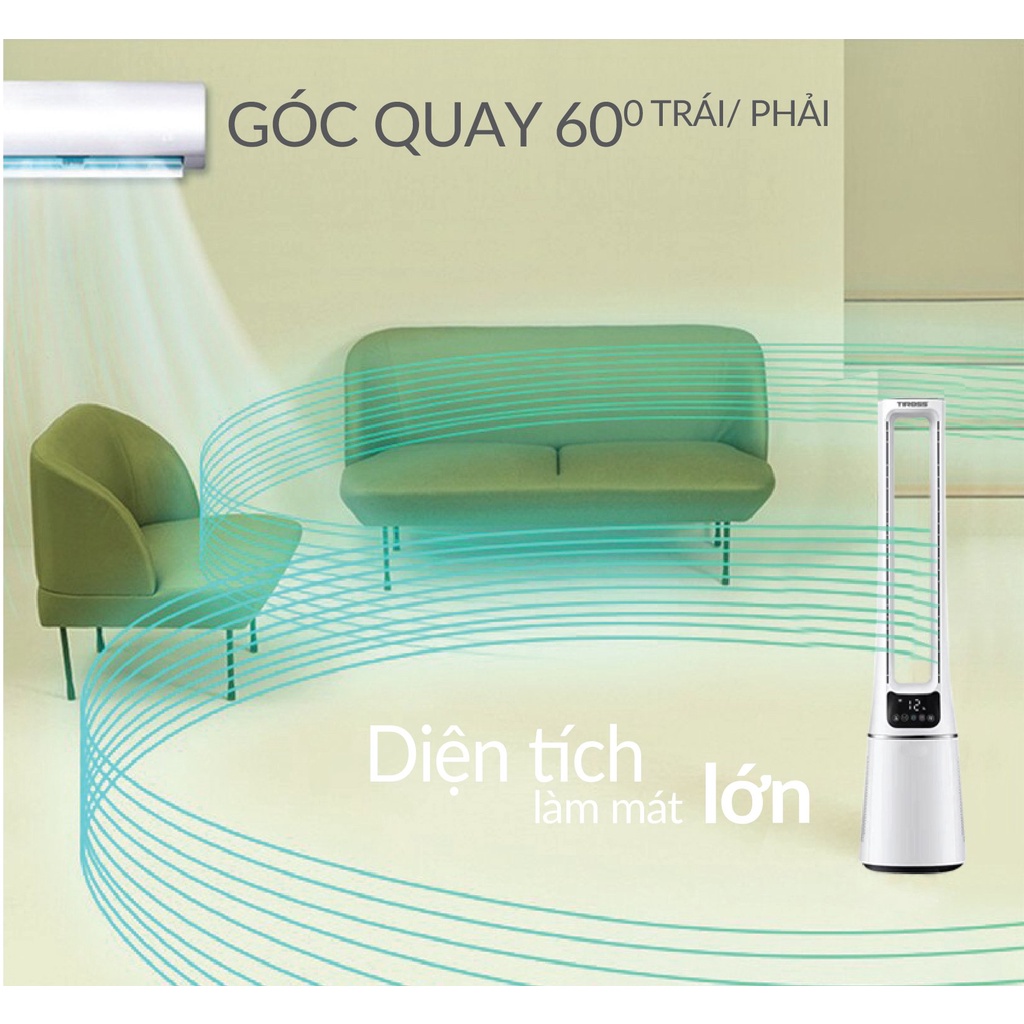 Quạt Tháp Không Cánh Lọc Không Khí Tiross TS9175 Model 2022 Hàng chính hãng