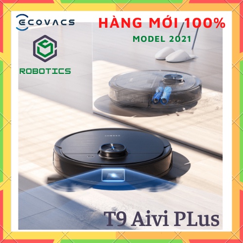 [2021] Ecovacs Deebot T9 Aivi+ ( PLUS) robot hút bụi lau nhà - Tự xử lý rác khi vể sạc- Tặng App Ecovacs Home