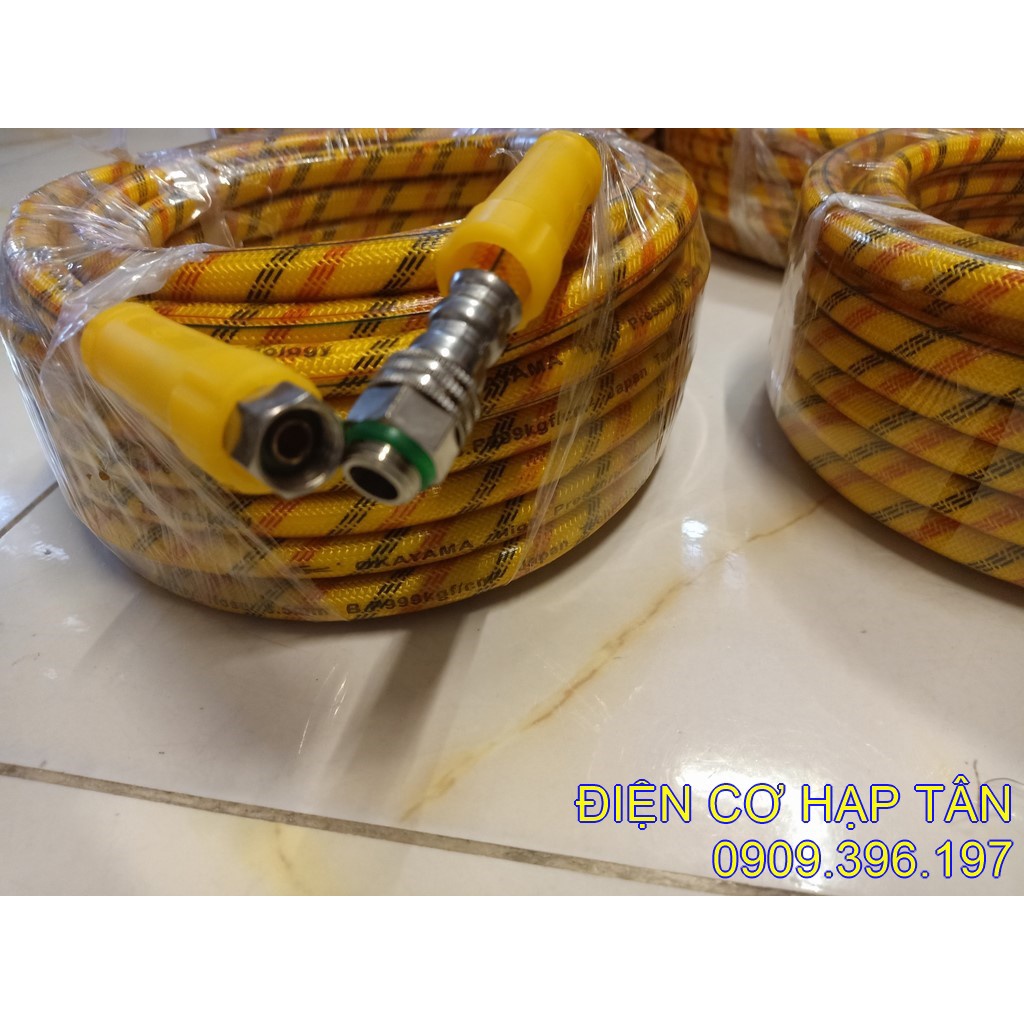 Dây máy rửa xe 10, 15, 20, 30m, 50m Dây rửa xe áp lực cao 2 ren 14mm – DÂY RỬA MÁY LẠNH