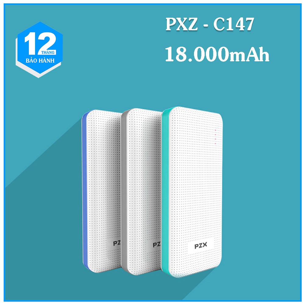 Pin Sạc Dự Phòng 18000mAh PZX C147 Có 2 Cổng Sạc