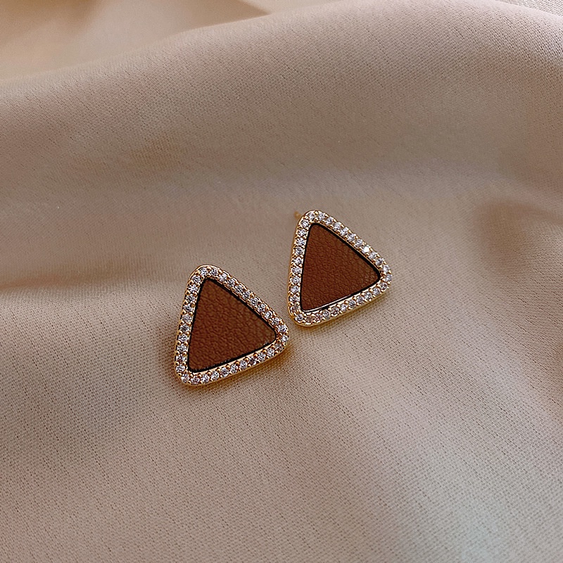 Bông Tai Hình Tròn Họa Tiết Răng Cưa Đen Phong Cách Hàn Quốc Thời Trang