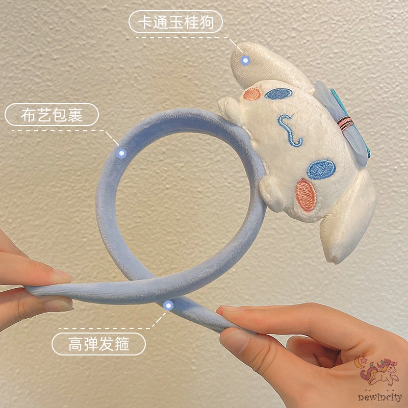 Băng Đô Cài Tóc Hình Búp Bê Hoạt Hình Phong Cách Hàn Quốc Ngọt Ngào Cho Bé Gái