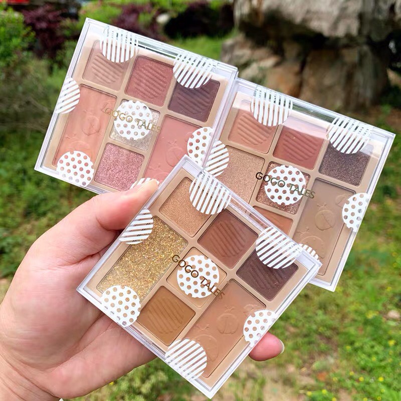 Bảng mắt 8 màu GOGO TALES Retro Mist Eyeshadow Palette tông cam đào hồng đất Bubble Spot gogotales GT241 GT348 GOGO112