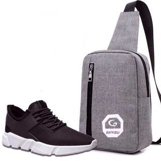 Giàysneaker btn11 đen + túi thời trang