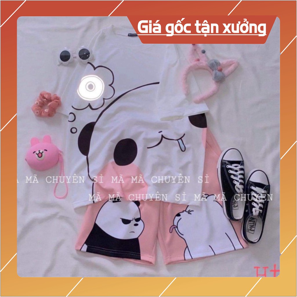 Sét áo gấu mặt to+ quần 5D HT12