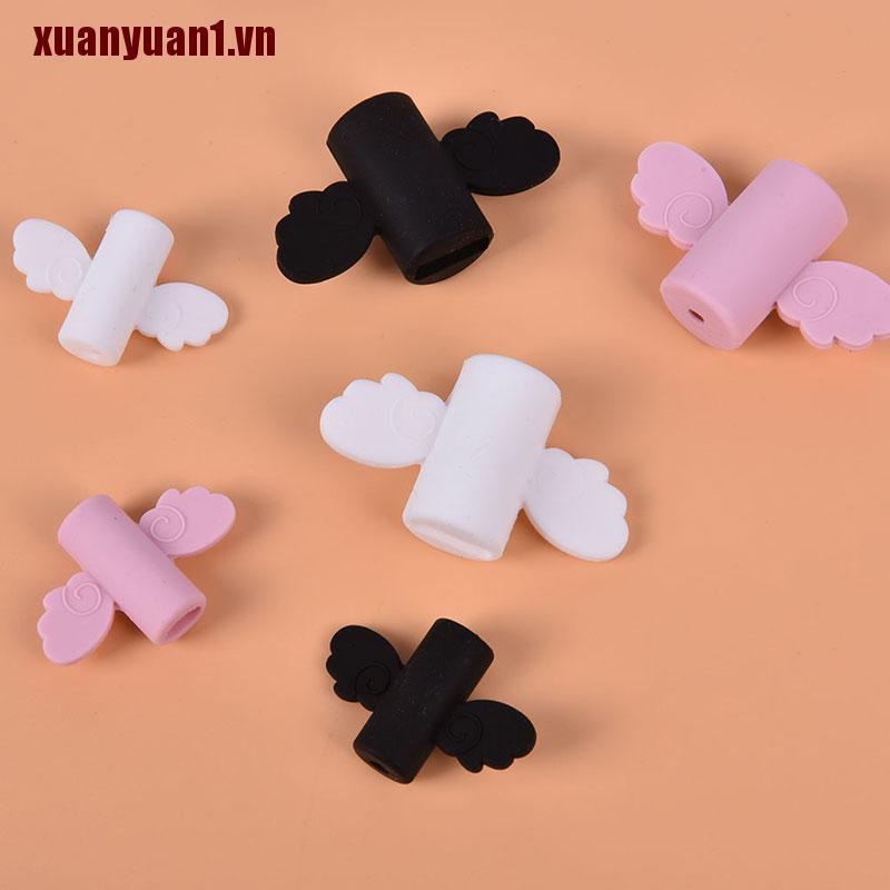 [xuanyuan1] 2 Dụng Cụ Quấn Bảo Vệ Dây Cáp USB Hình Đôi Cánh Thiên Thần Dễ Thương