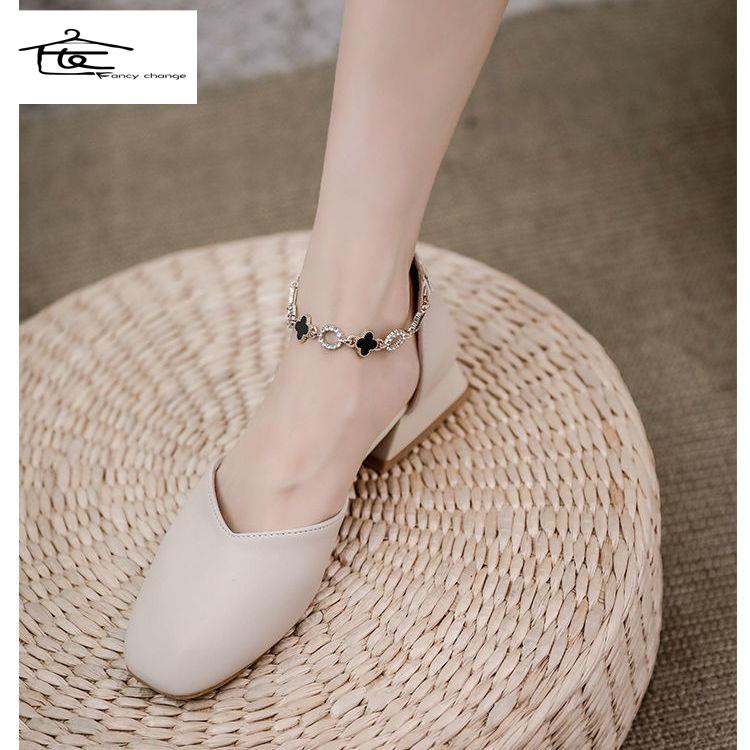 Giày Sandal Cao Gót 2022 Phong Cách Thời Trang Mùa Hè Mới Dành Cho Nữ