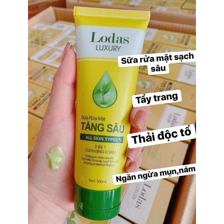 Sữa rửa mặt tầng sâu LODAS Đan Thy-Sữa rửa mặt dịu nhẹ lành tính