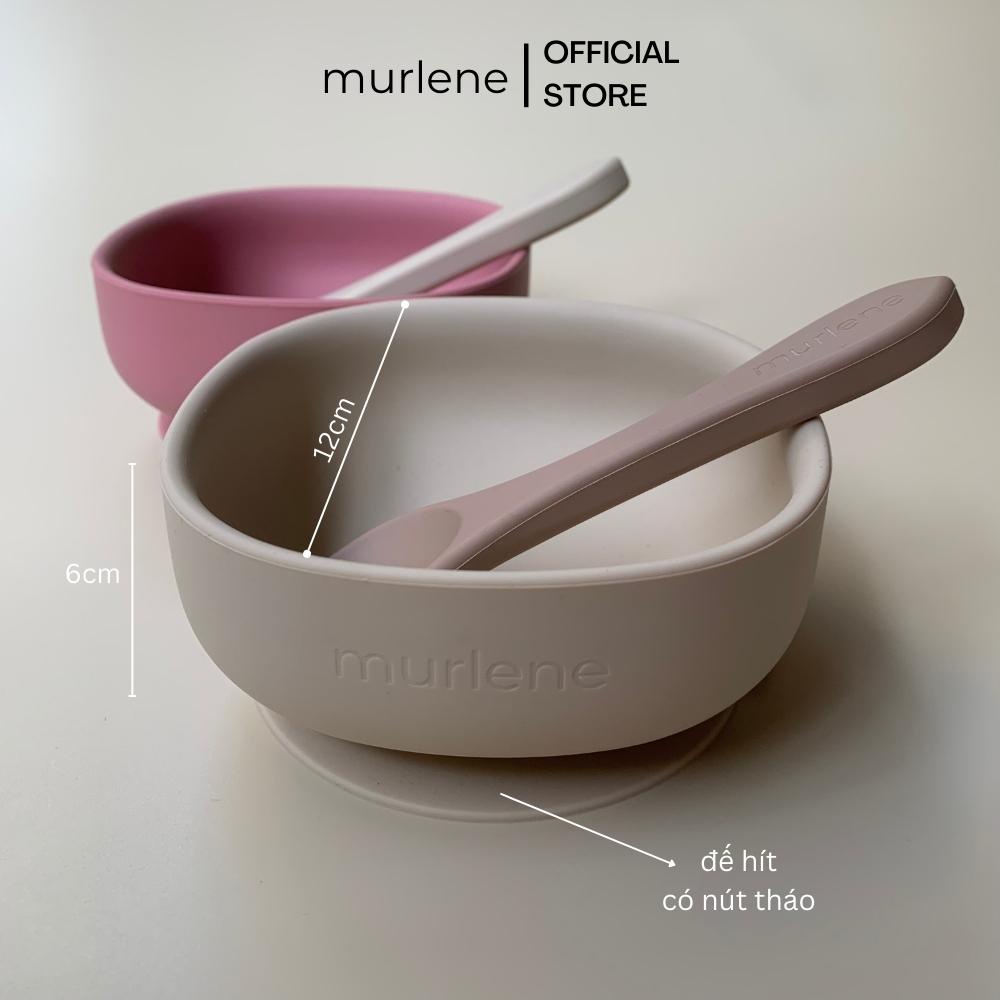 Murlene - Bát ăn dặm silicone cao cấp cho bé có đế hít chống lật