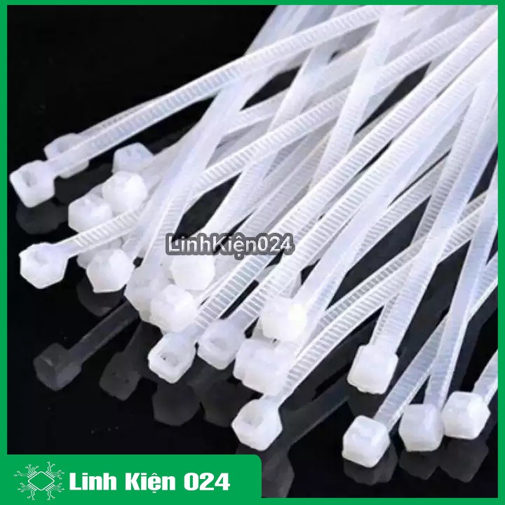 Gói 500 Dây Thít, Dây Buộc 4x200mm Trắng