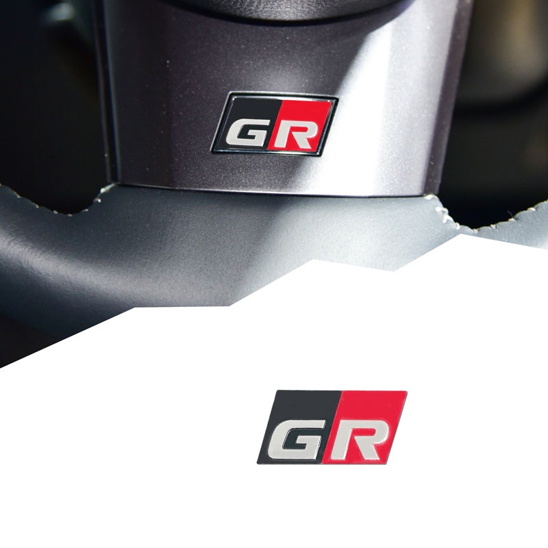 Miếng Dán Logo 3D Bằng Nhôm In Chữ GR Sport / GR Gazoo Racing Trang Trí Cốp Sau Xe Hơi Toyota Corolla Yris RZ RC RS Prius Lexus