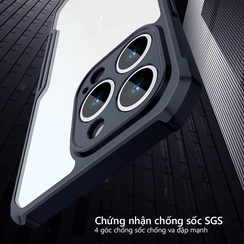Ốp lưng XUNDD iphone 6/6plus/6s/6splus/7/7plus/8/8plus/x/xr/xs/11/12/13/14/pro/max/plus mặt lưng trong suốt, viền tpu