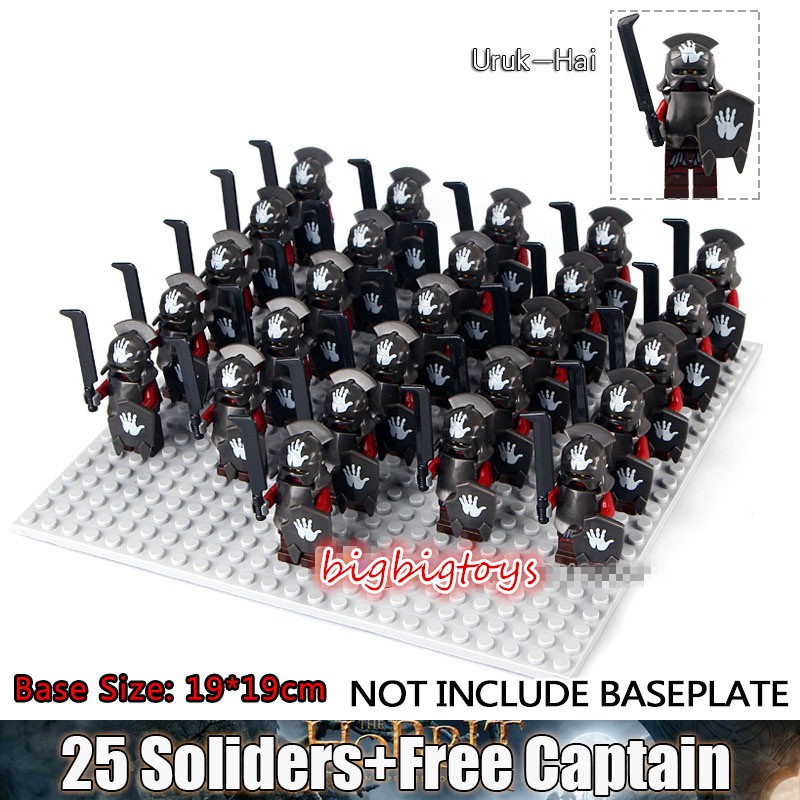 26pcs/set Uruk-Hai The Lord Of The Rings Soldier Square Building Blocks Compatible For Kids Toys