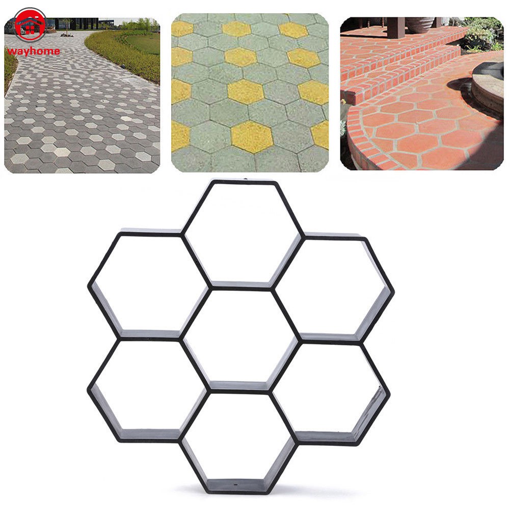 Khuôn nhựa đúc xi măng làm đá lát sân vườn DIY độc đáo